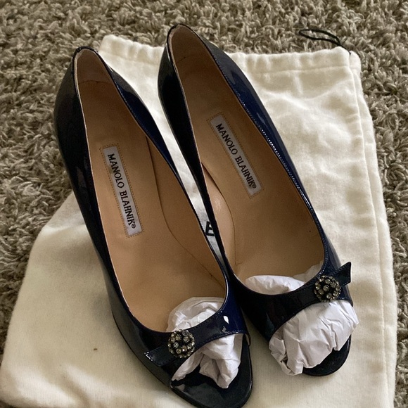 Manolo Blahnik pump open toe with crystal size 37.5 - Picture 2 of 12